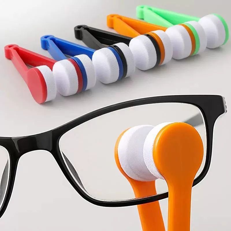 Multi-functional Eyeglass Cleaner with Microfiber Brush Cleaner Eyeglass Cleaning Brush Wiper