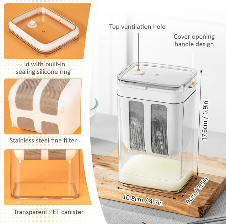 Greek Yogurt Strainer 1100ml – Multi-Purpose Yogurt Maker